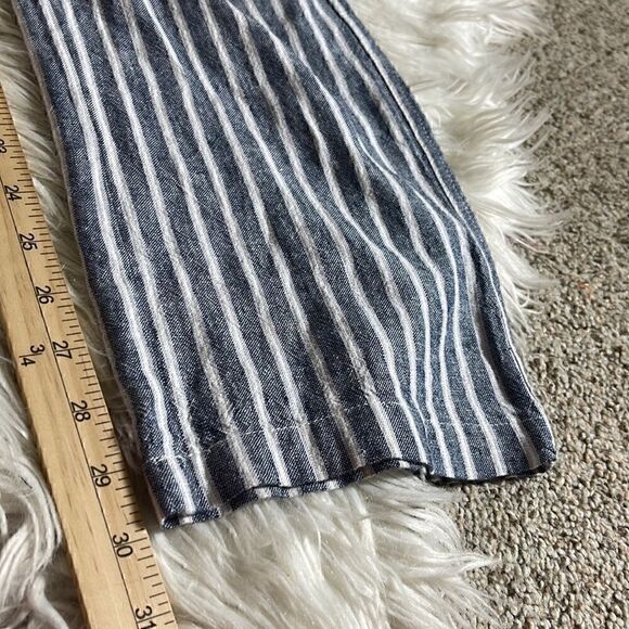 For Cynthia pants womens Sz Small striped  Linen blend drawstring Pull on light - Picture 8 of 12